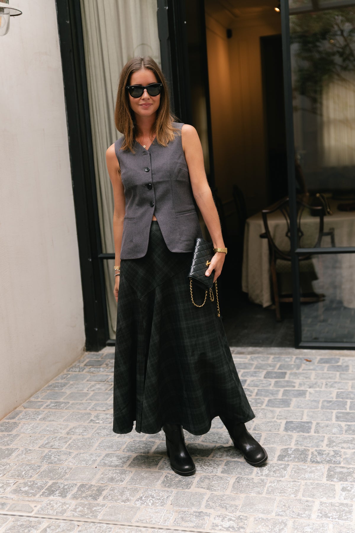 OBJKavin RE waistcoat dark grey melange