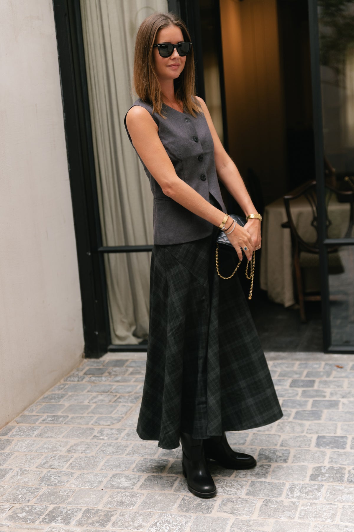 OBJKavin RE waistcoat dark grey melange