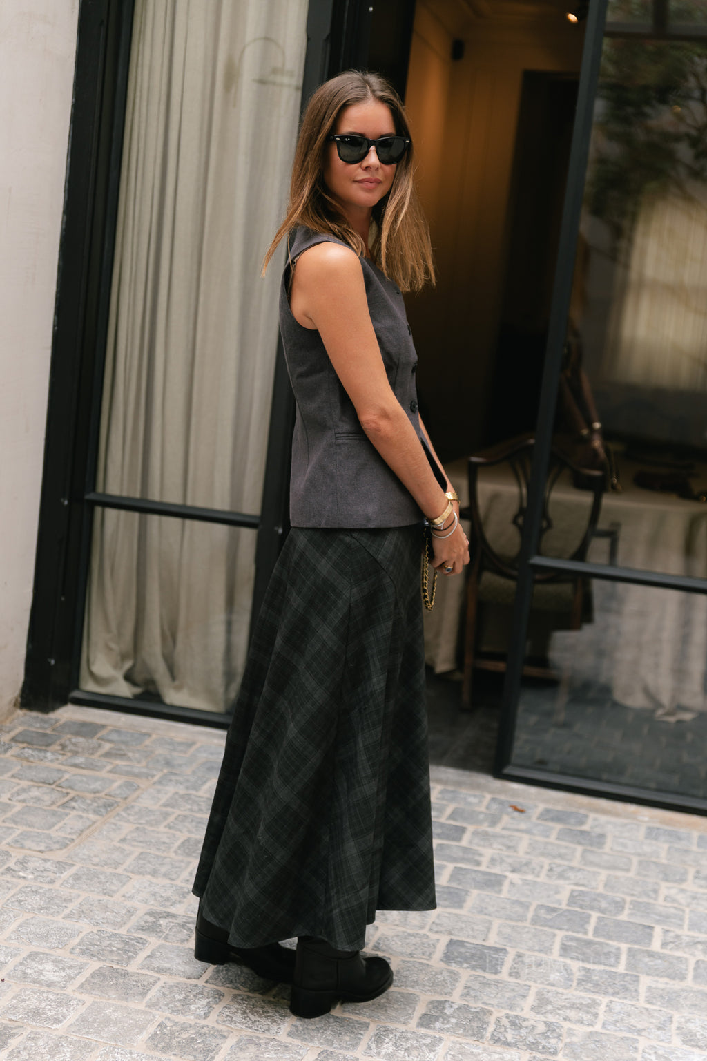 OBJKavin RE waistcoat dark grey melange