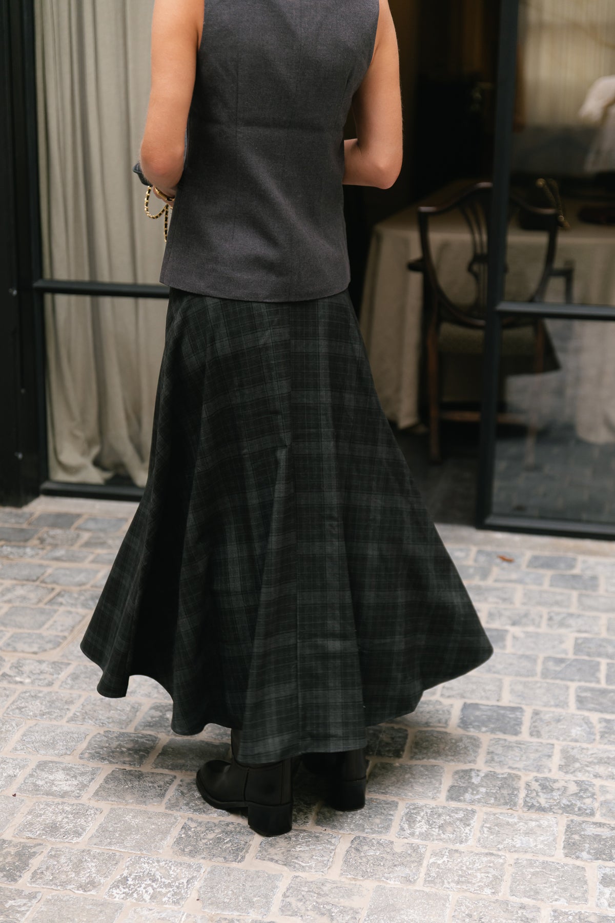 OBJDiena HW long skirt black/gun metal