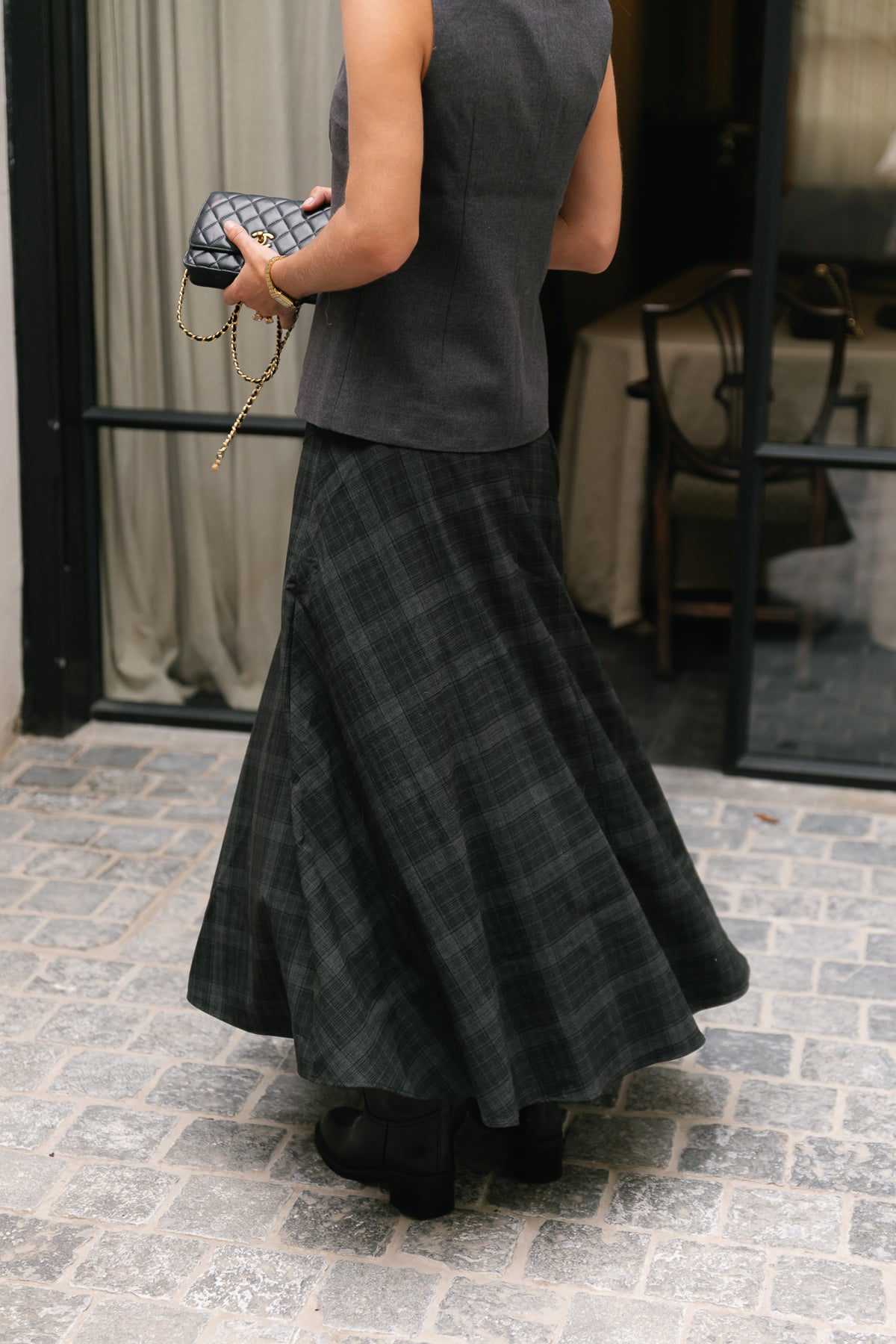 OBJDiena HW long skirt black/gun metal