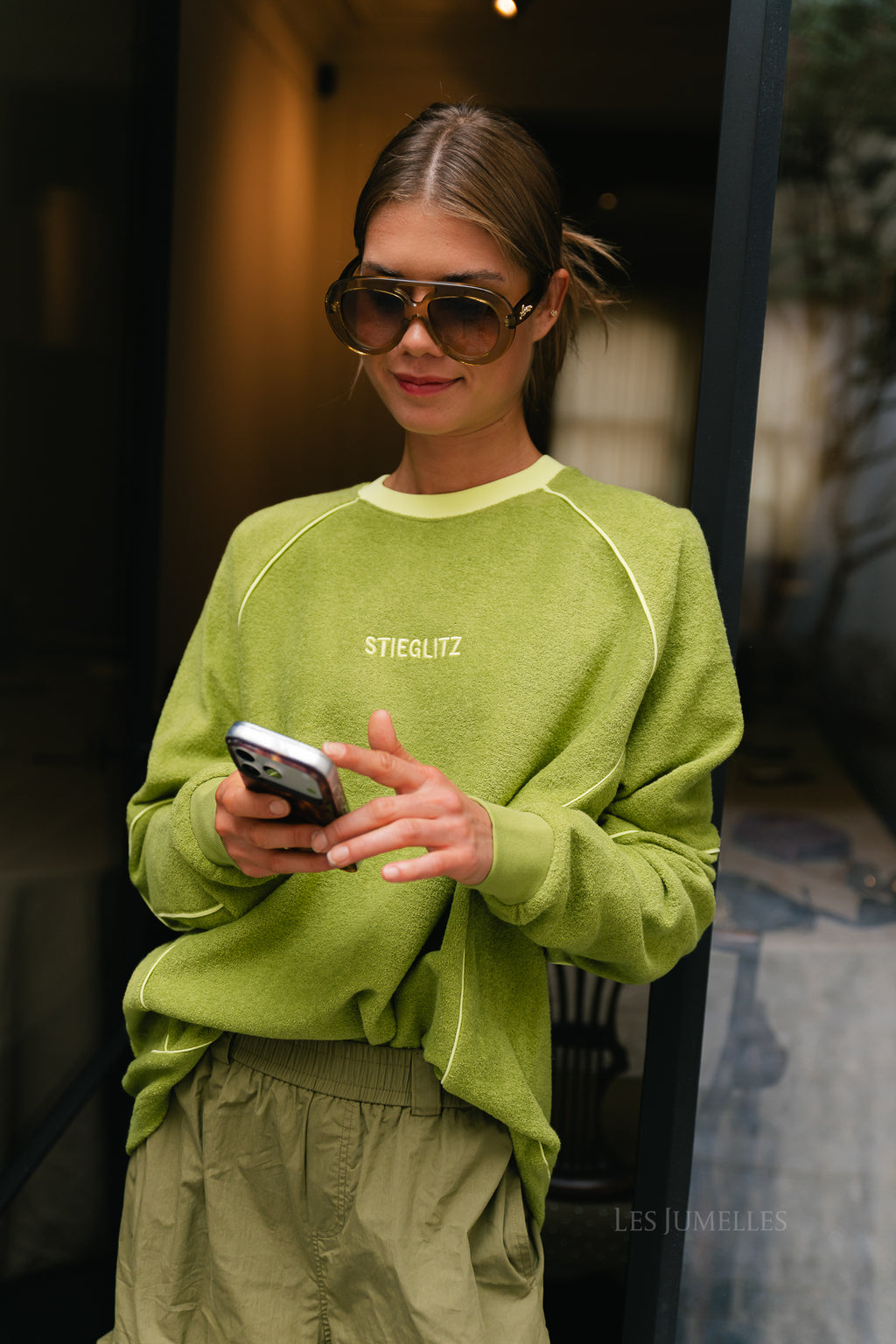Silvana terry sweater green