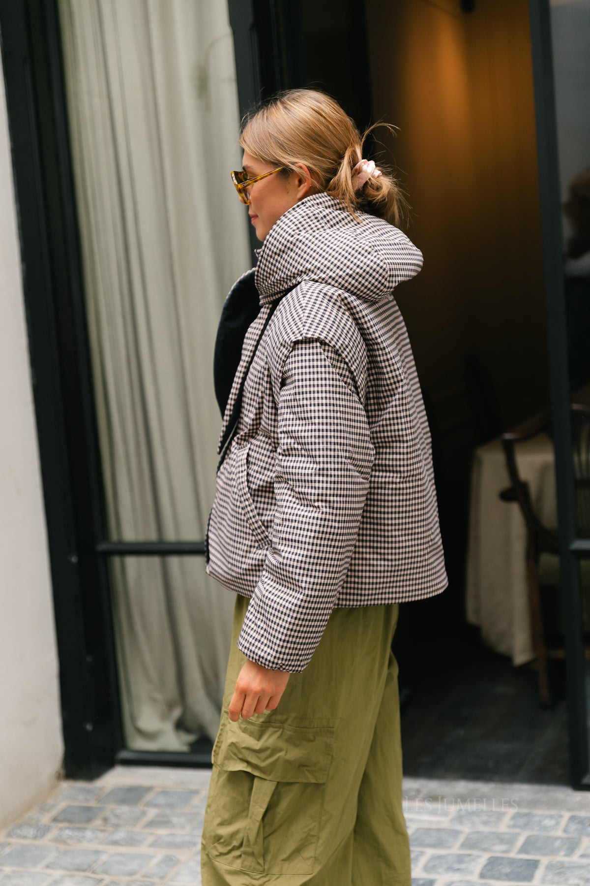 OBJTimia short reversible jacket raven/macademia