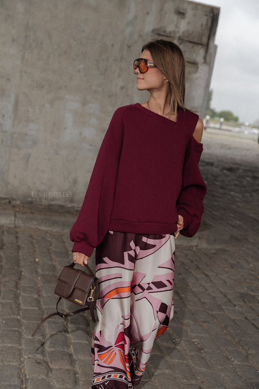 Les Jumelles Kyoto sweater burgundy