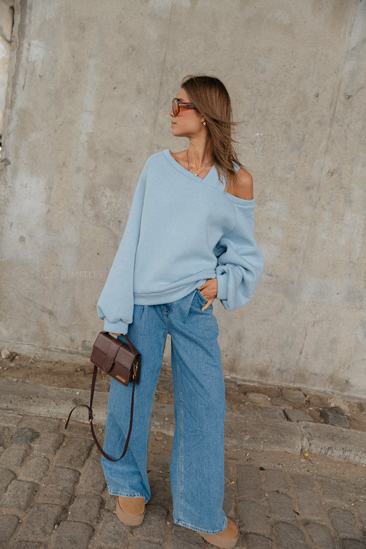 Les Jumelles Kyoto sweater light blue