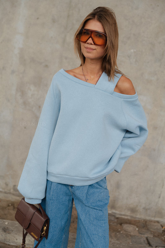 Les Jumelles Kyoto sweater light blue