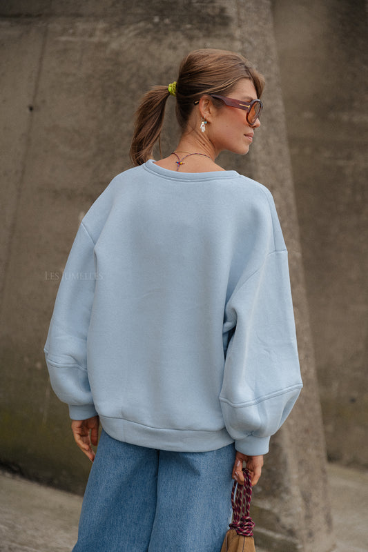 Les Jumelles Pull Anke bleu bébé