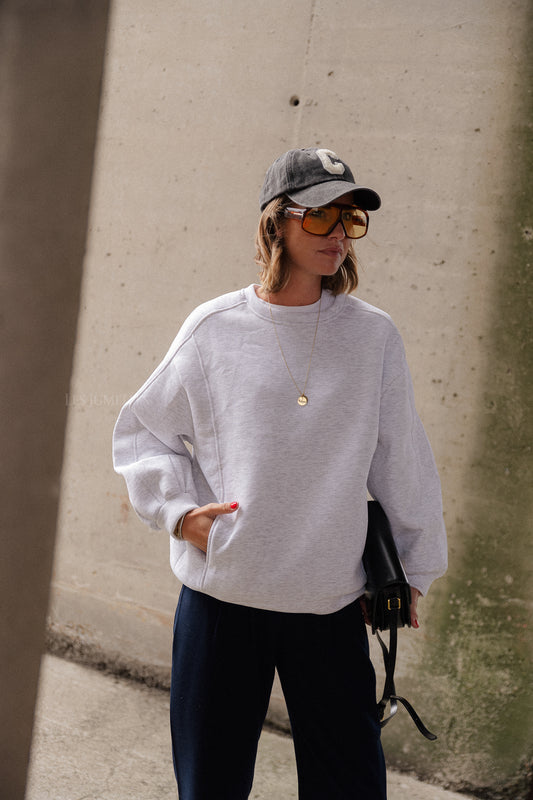 Les Jumelles Pull Sophie gris clair