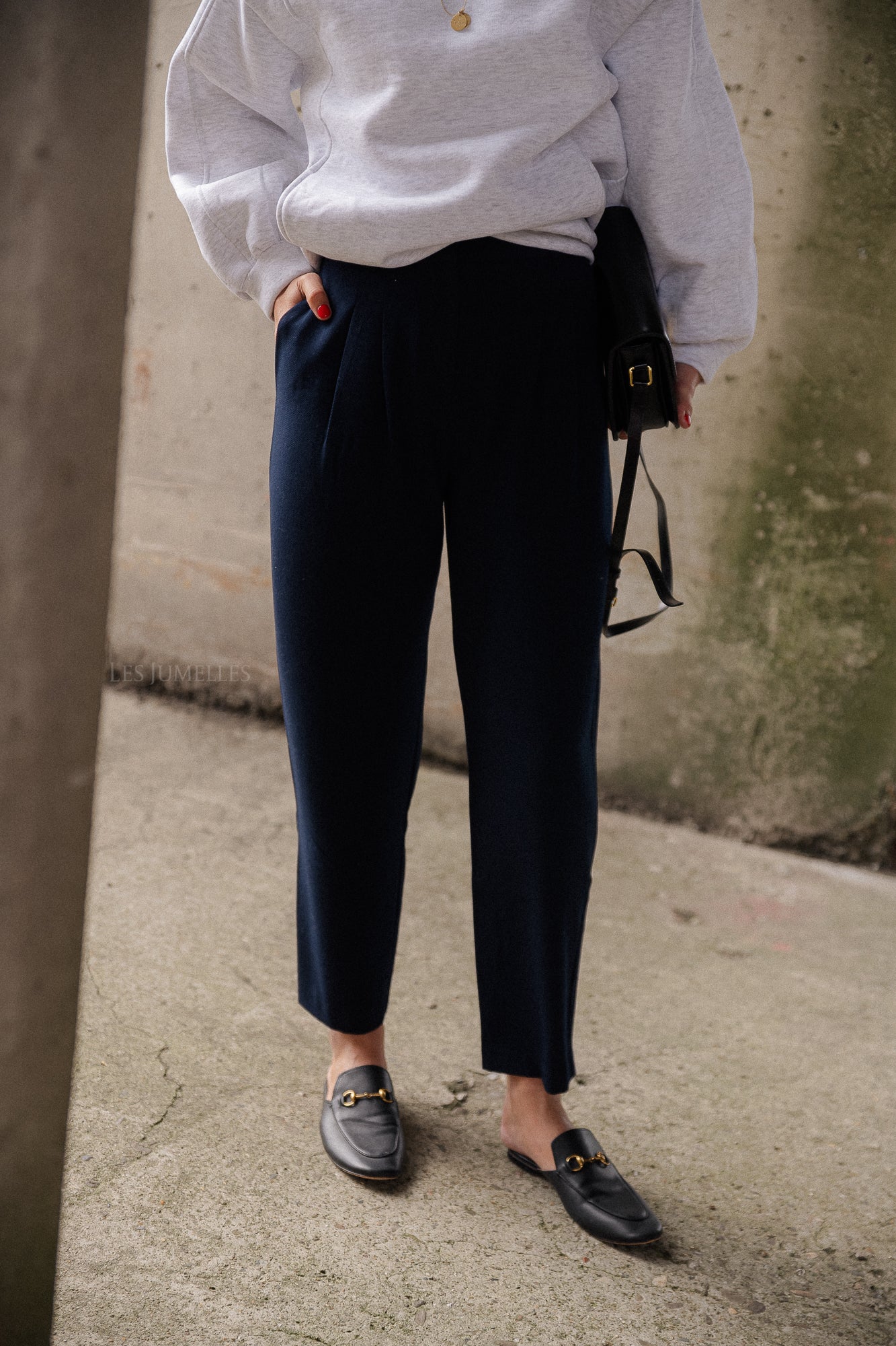 Pantalon Jalil bleu marine