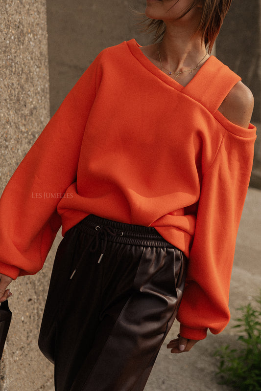 Les Jumelles Kyoto sweater dark orange