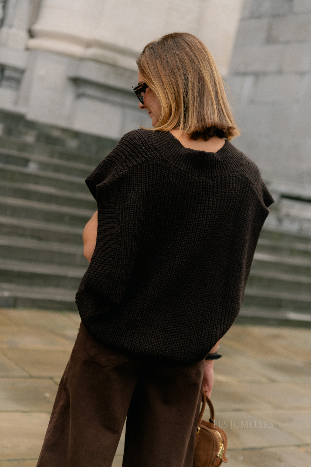 Félicia SS gilet hot chocolate
