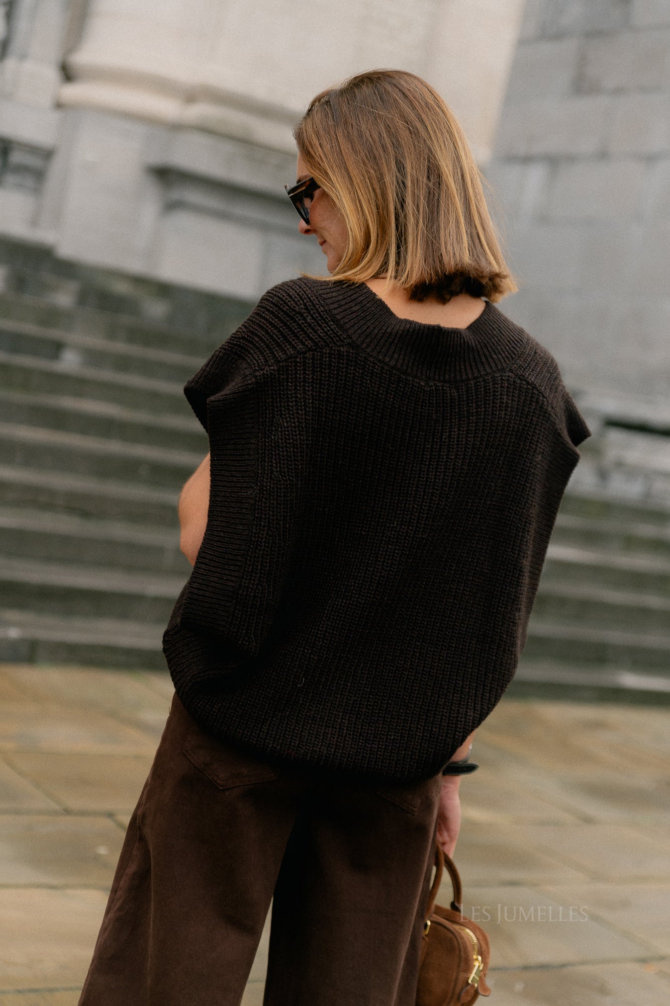 Félicia SS gilet hot chocolate