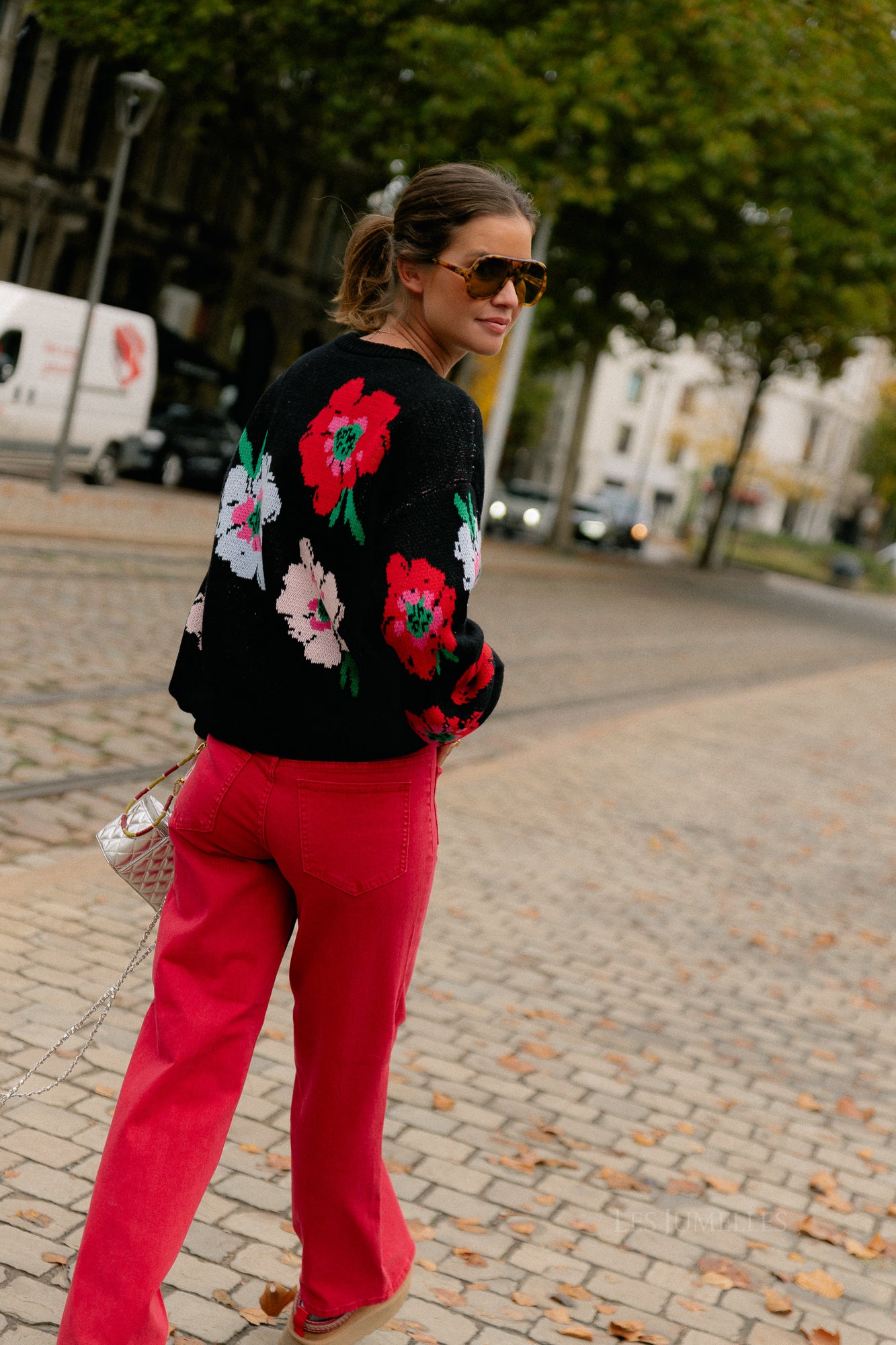 VILorie RW wide pocket jeans jester red