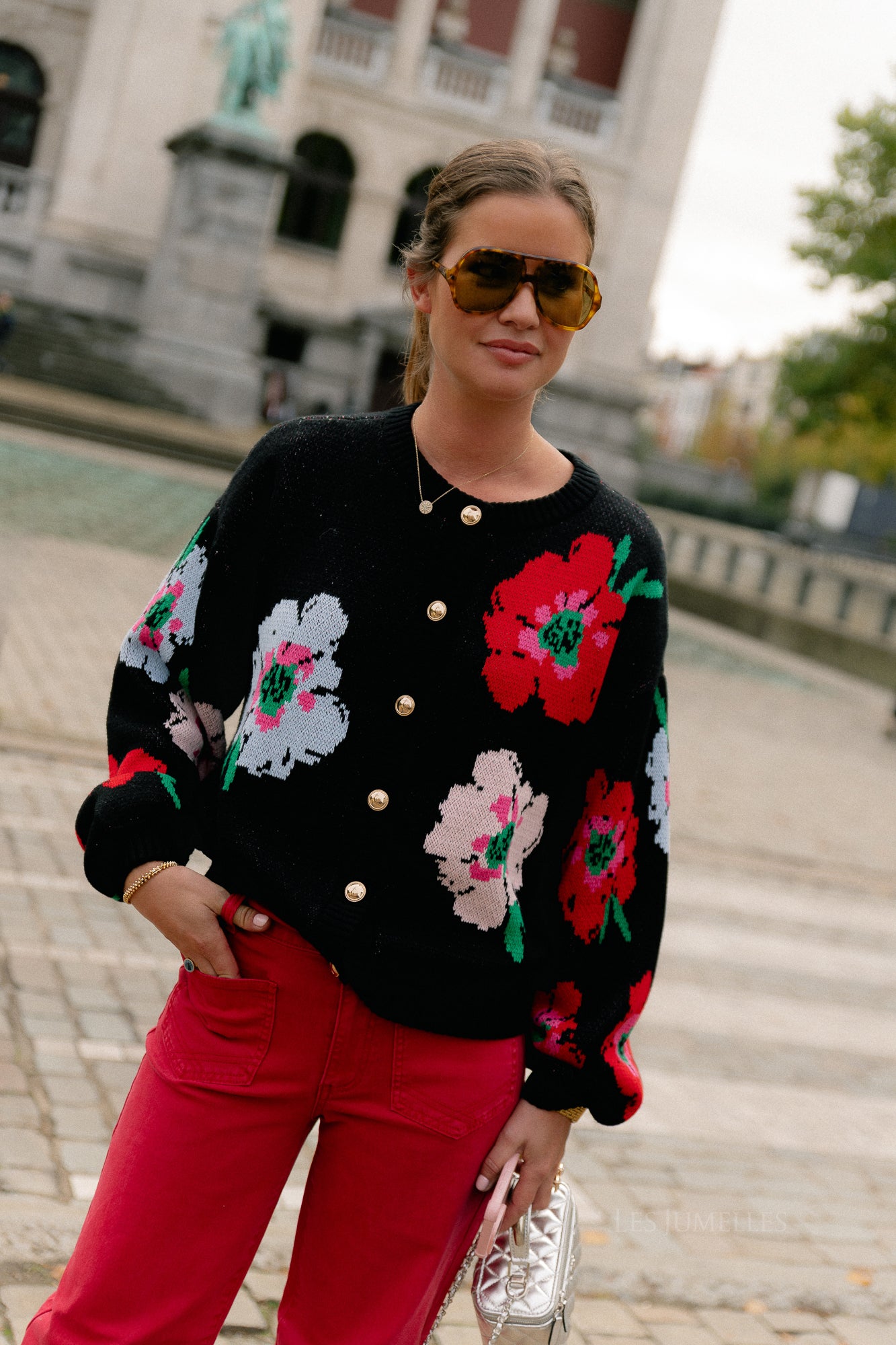 Jazz cardigan multi flower