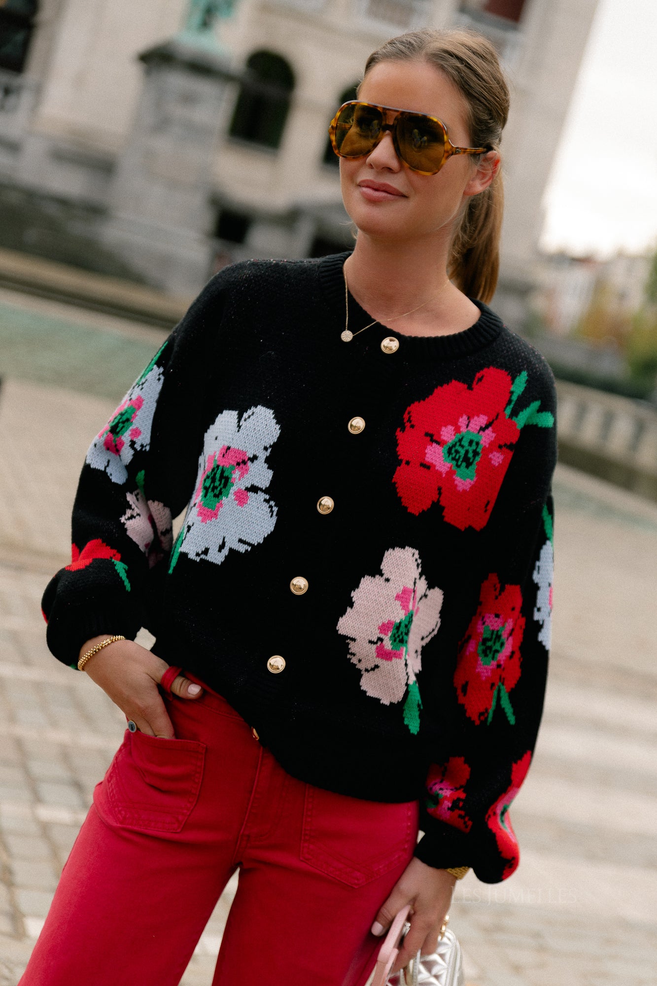 Jazz cardigan multi flower