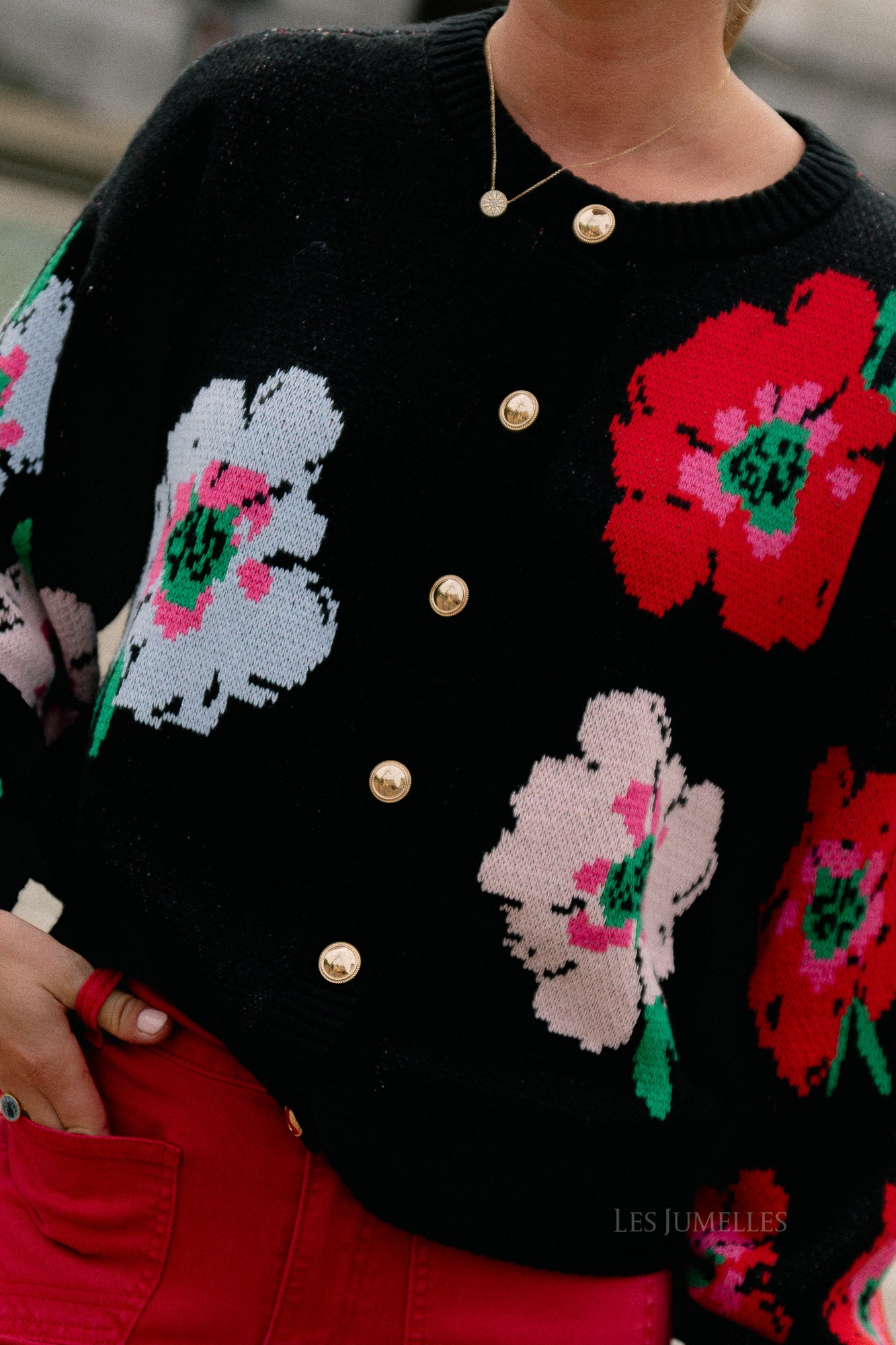 Jazz cardigan multi flower