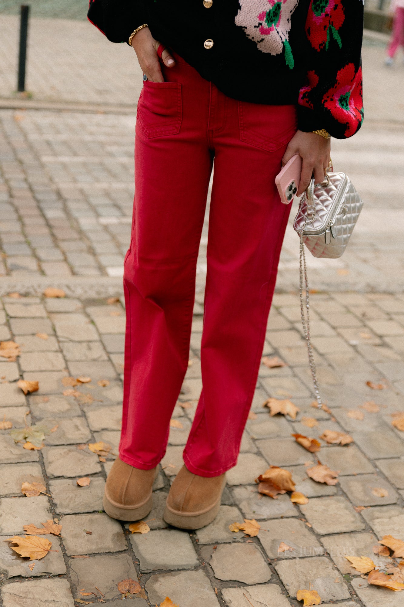 VILorie RW wide pocket jeans jester red