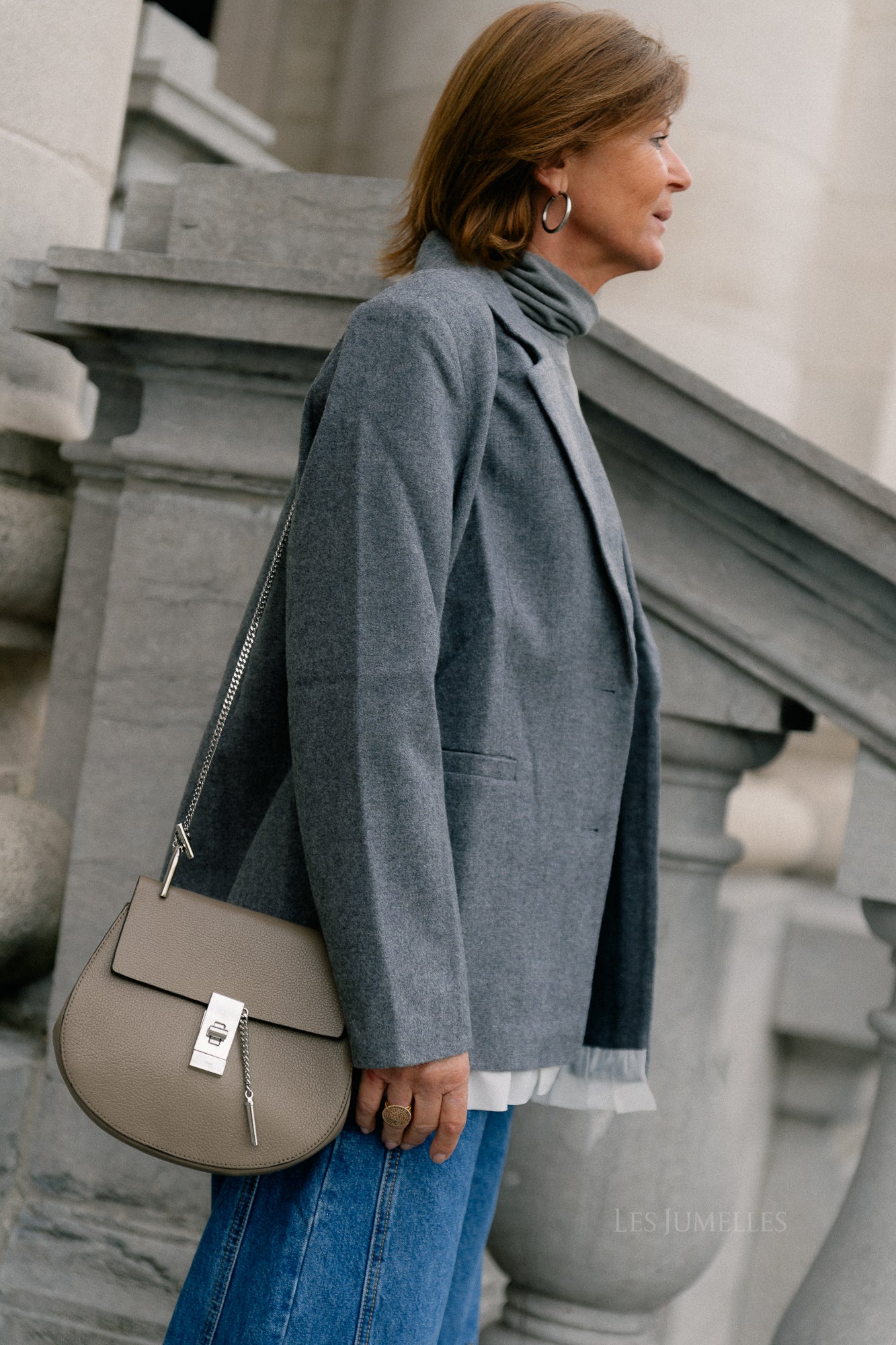 Camella wool blazer grey melange