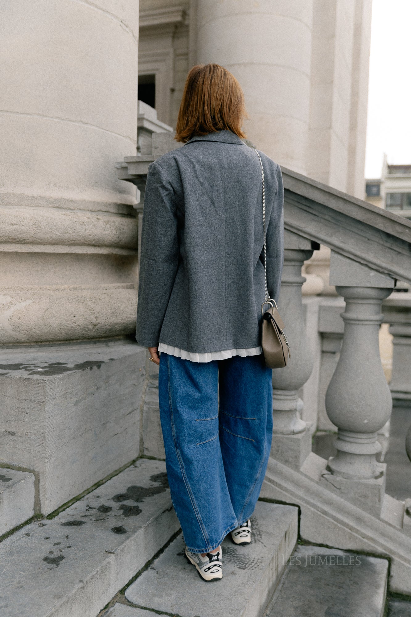 Camella wool blazer grey melange
