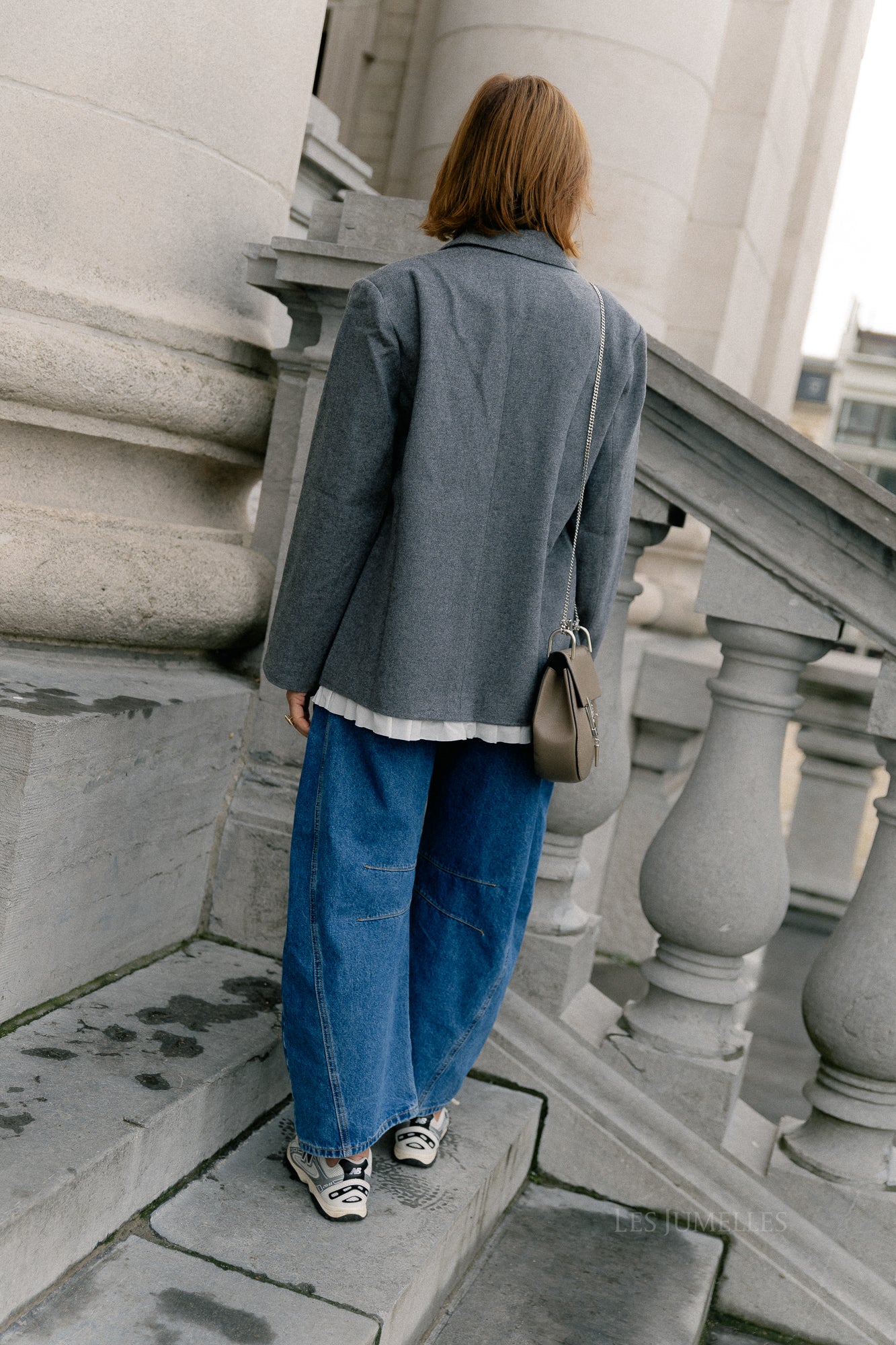 Camella wool blazer grey melange