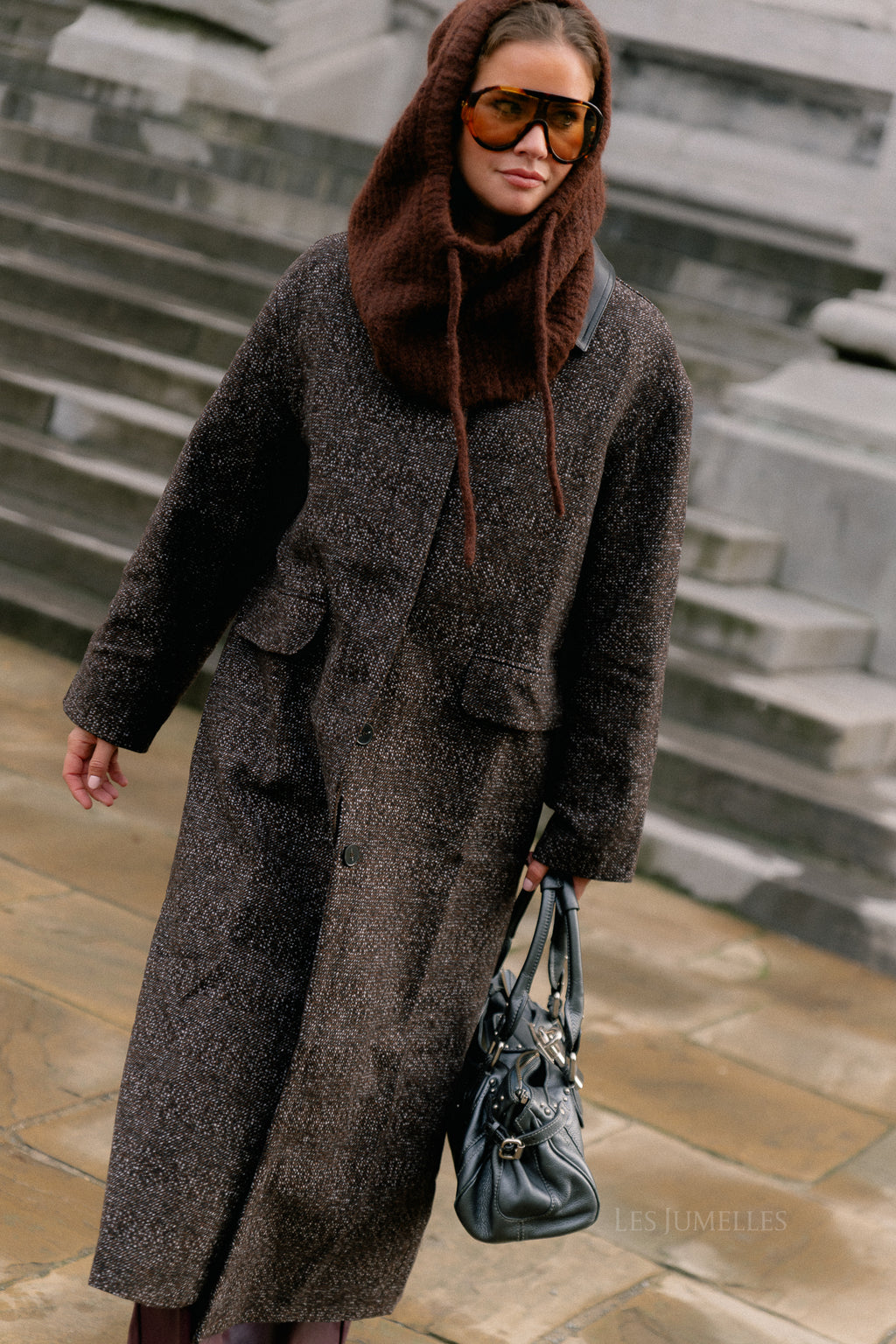 Leah wool coat brown