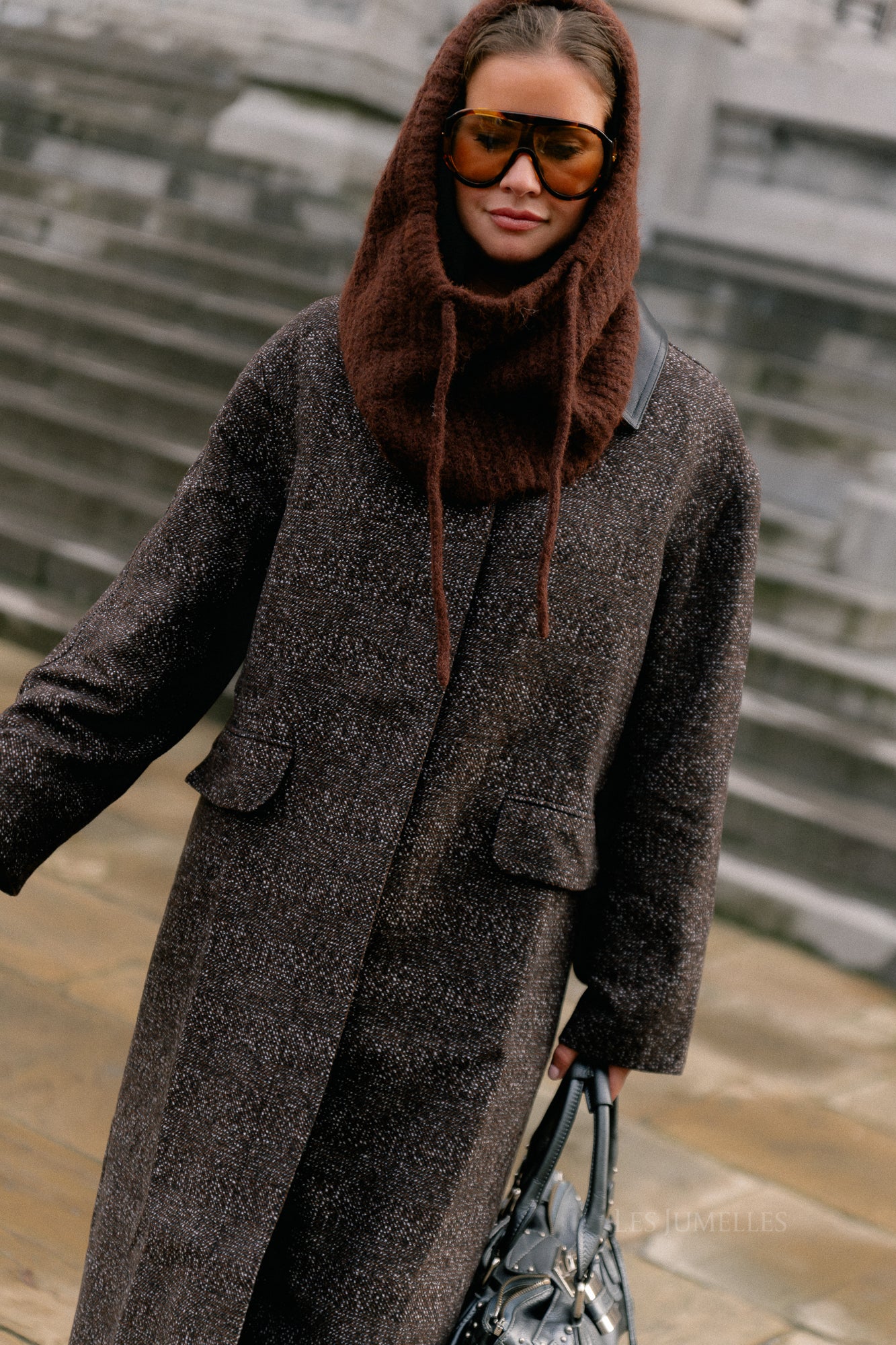 Leah wool coat brown