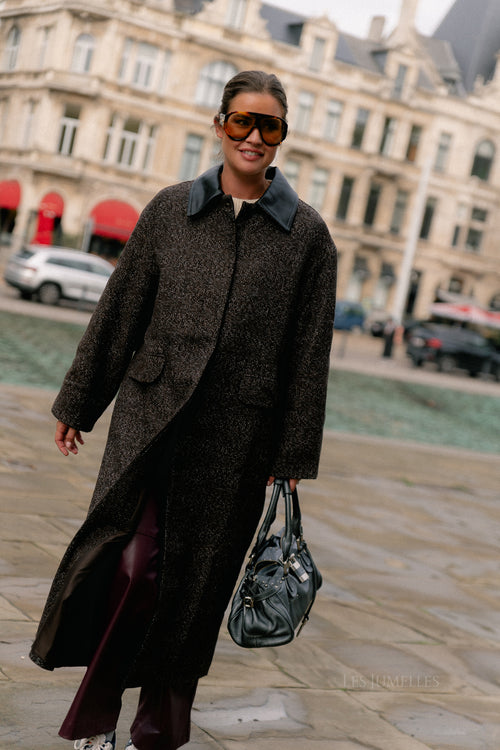 Leah wool coat brown