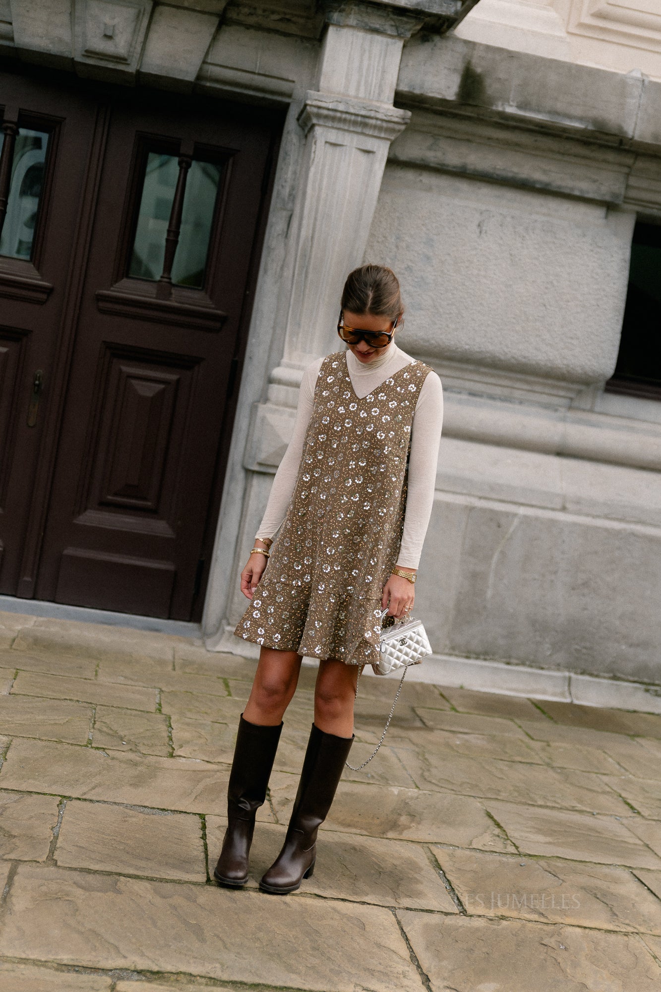 YASSoller SL dress show taupe grey