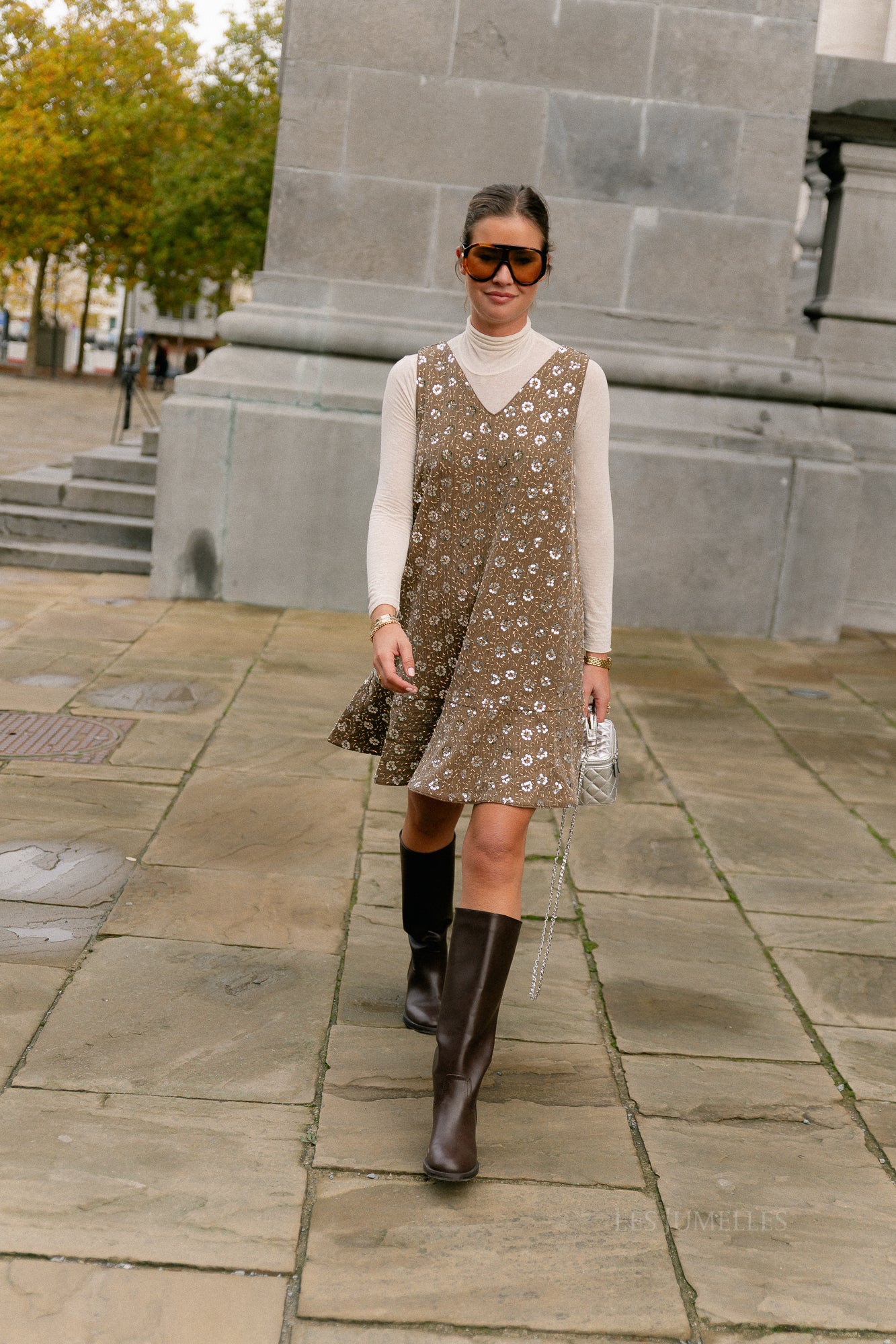 YASSoller SL dress show taupe grey