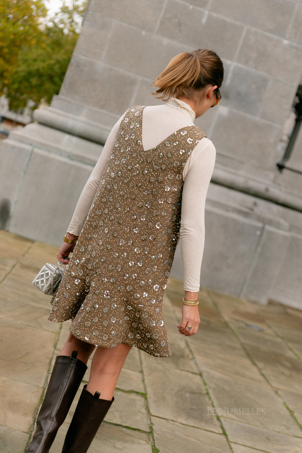 YASSoller SL dress show taupe grey