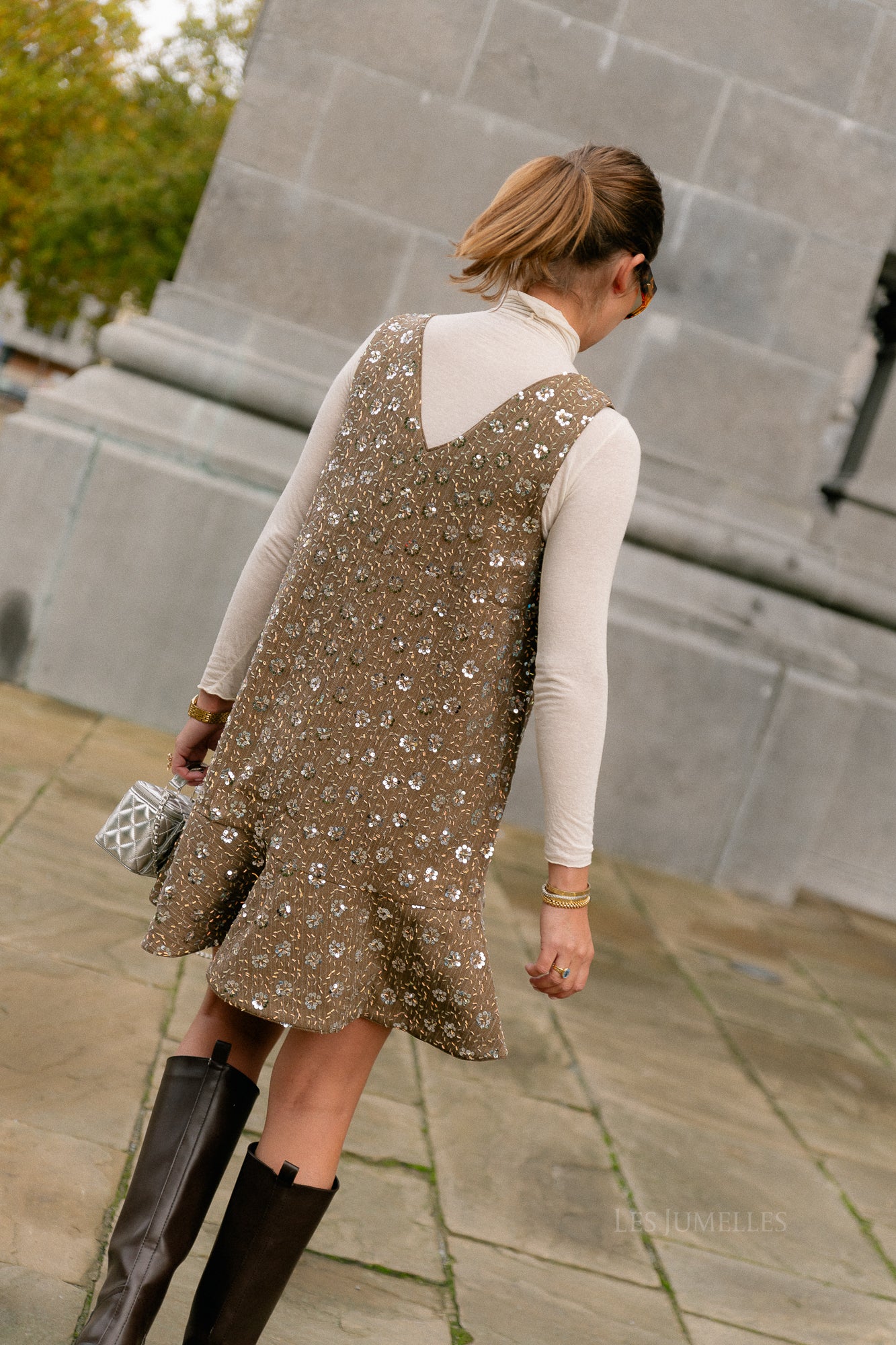 YASSoller SL dress show taupe grey
