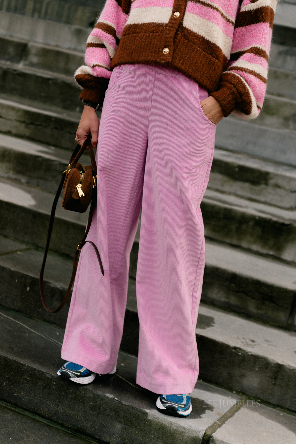 Norma wide velvet pants orchid