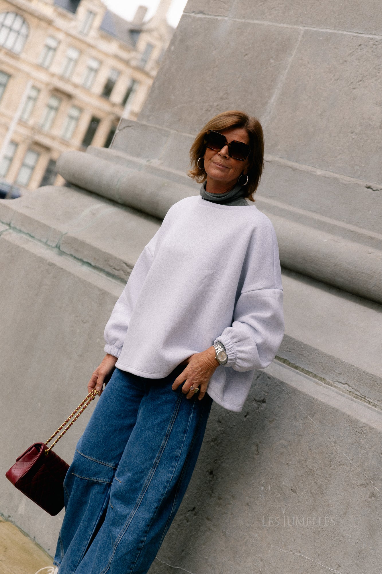 ORIGINAL Mommy sweater baby blue/light grey