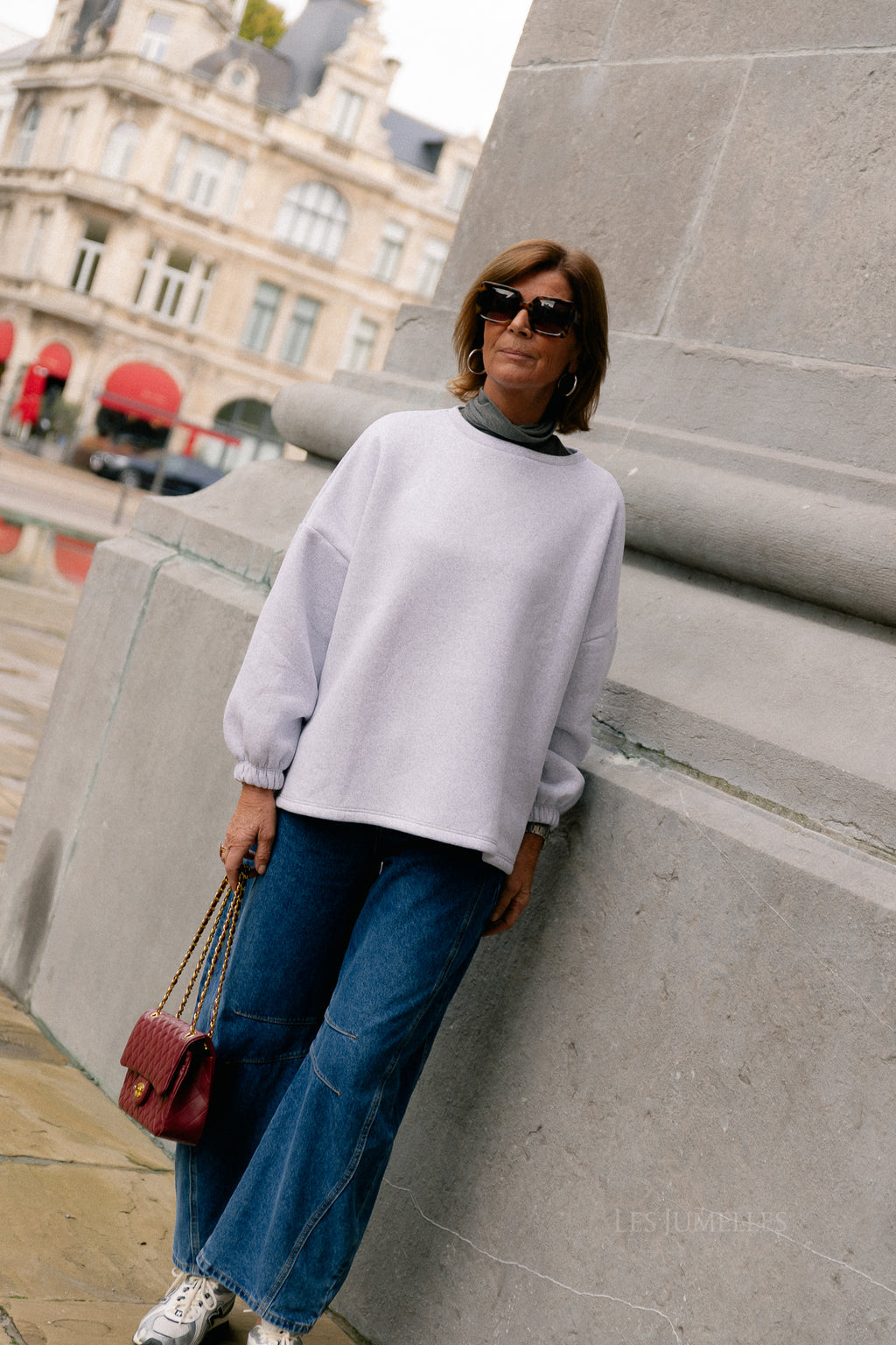 ORIGINAL Mommy sweater baby blue/light grey