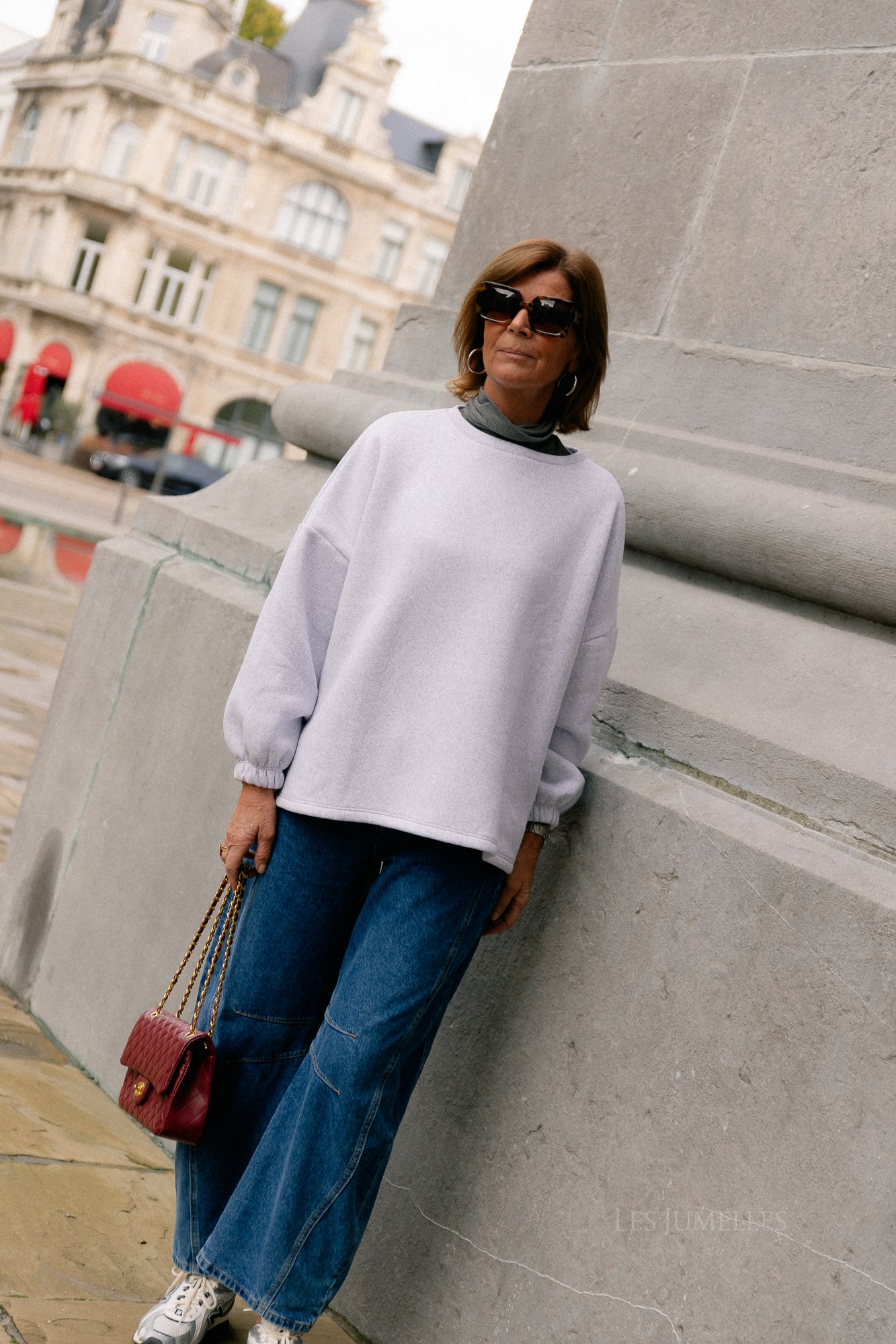 ORIGINAL Mommy sweater baby blue/light grey