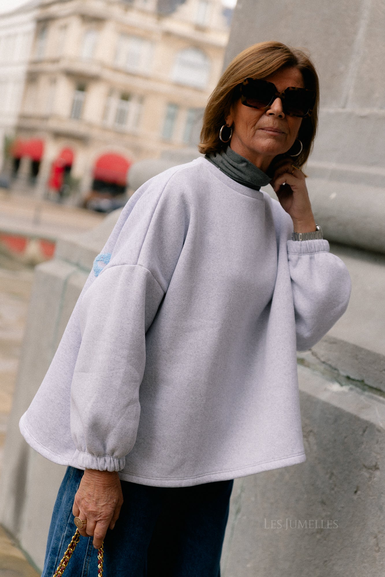 ORIGINAL Mommy sweater baby blue/light grey