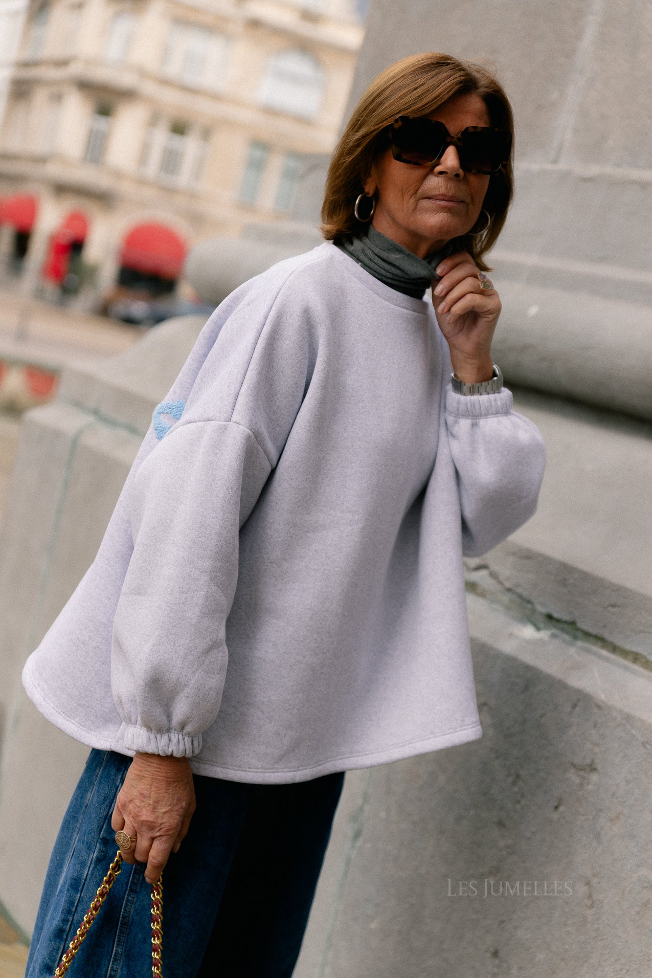 ORIGINAL Mommy sweater baby blue/light grey