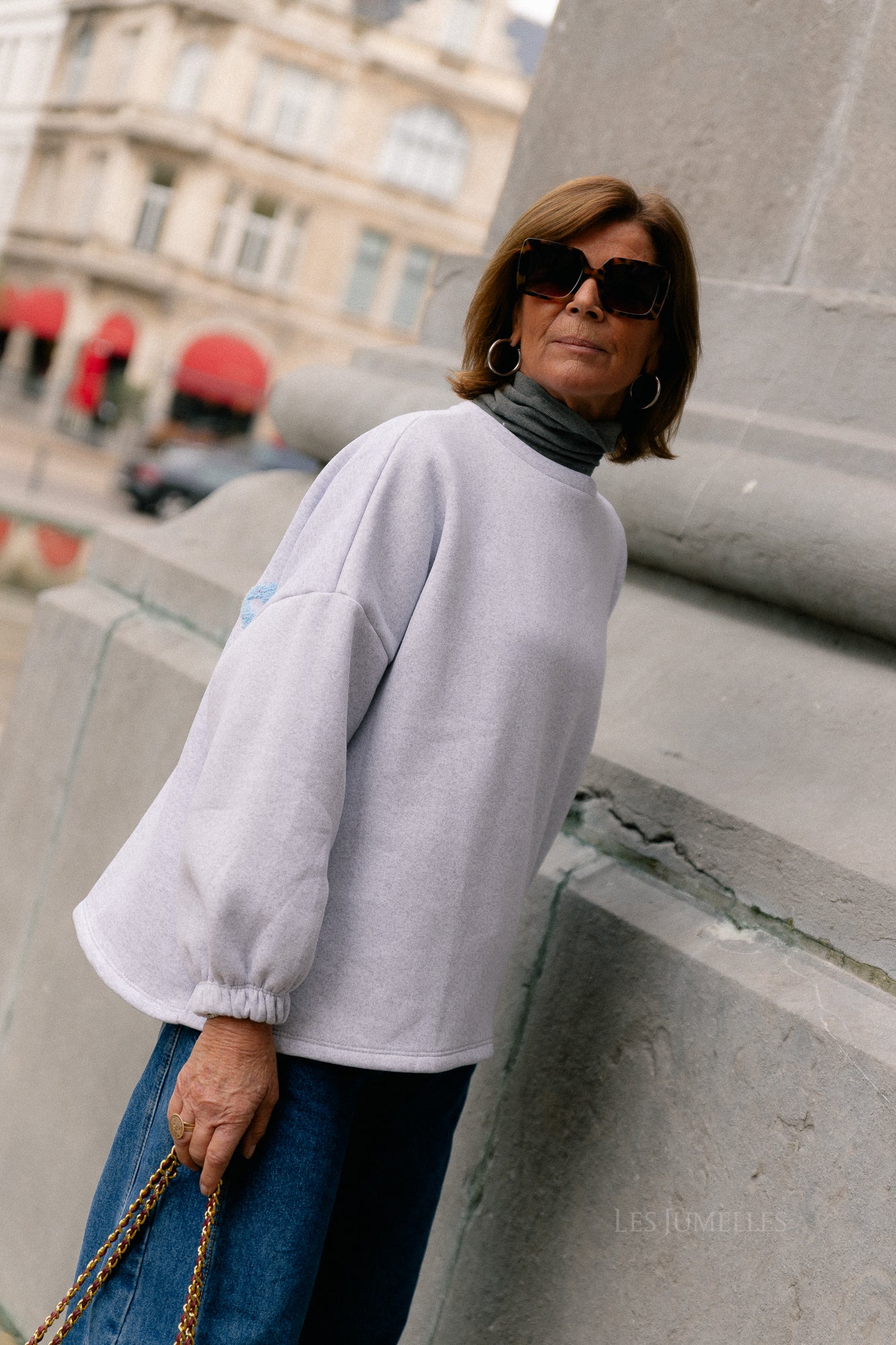 ORIGINAL Mommy sweater baby blue/light grey