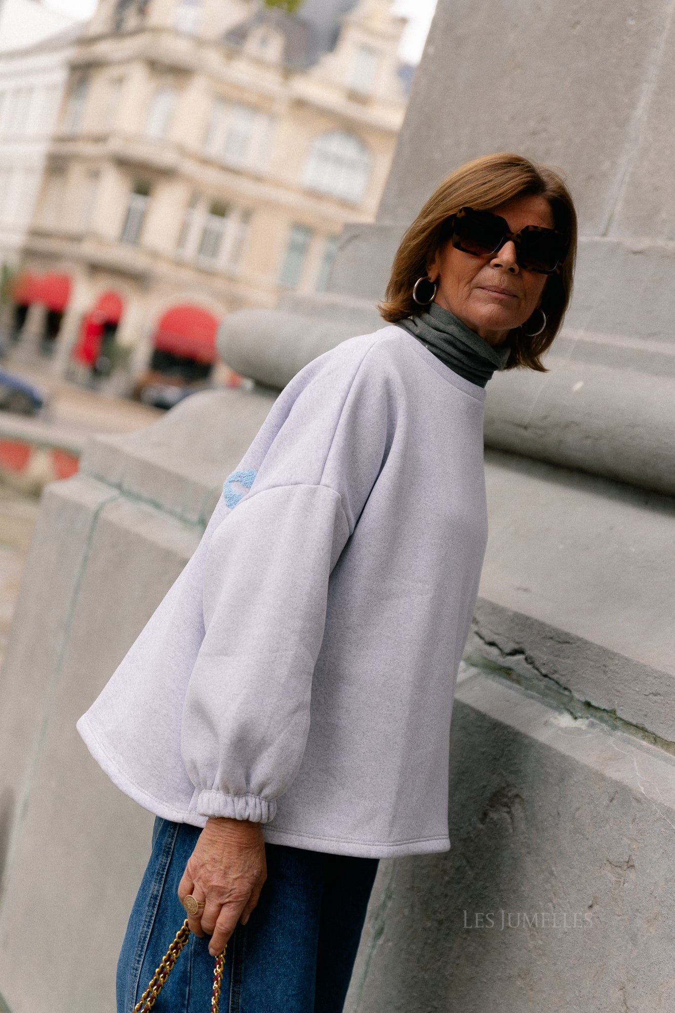 ORIGINAL Mommy sweater baby blue/light grey