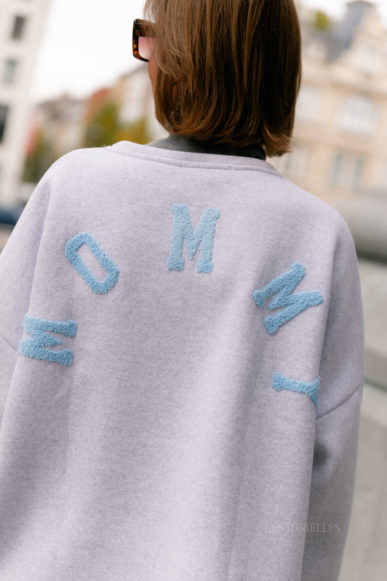 ORIGINAL Mommy sweater baby blue/light grey