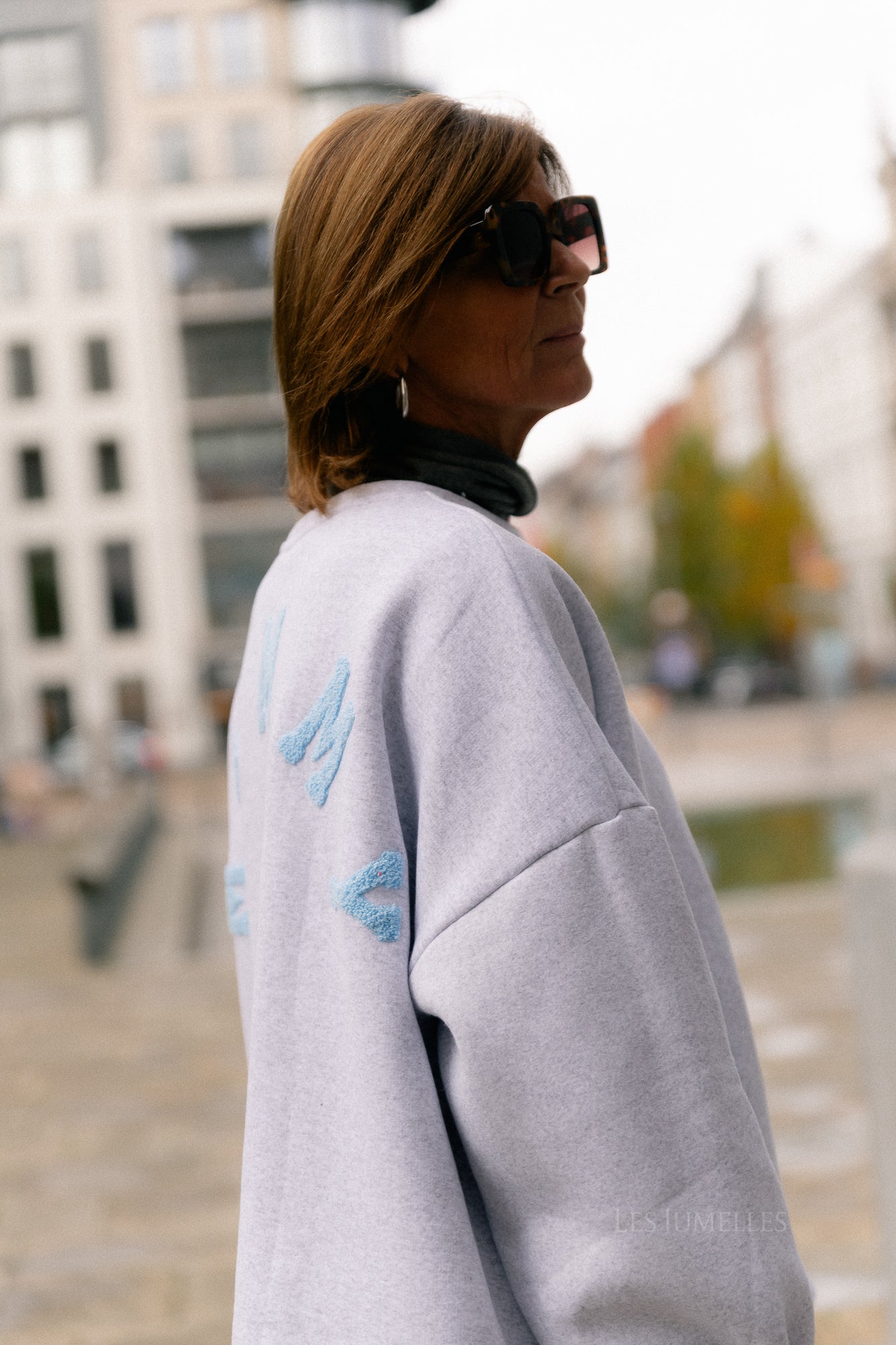 ORIGINAL Mommy sweater baby blue/light grey