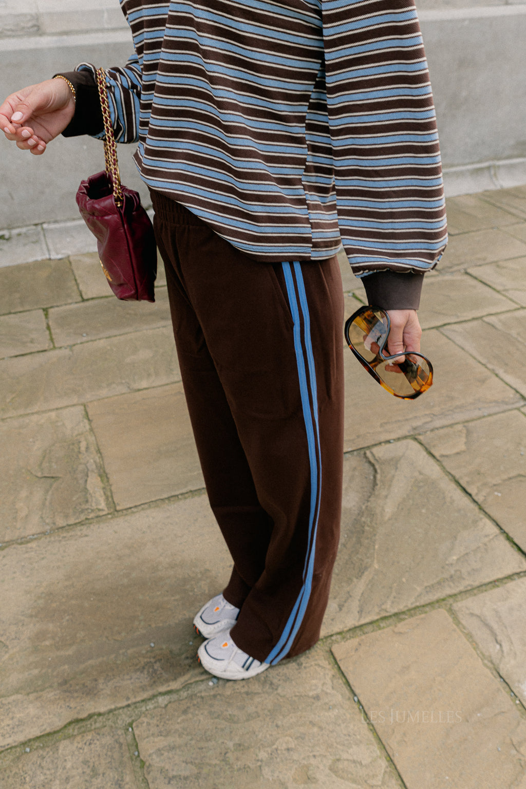 Isla track pants chocolate brown