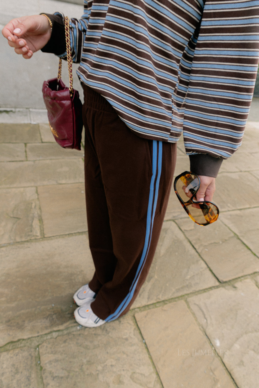 Isla track pants chocolate brown