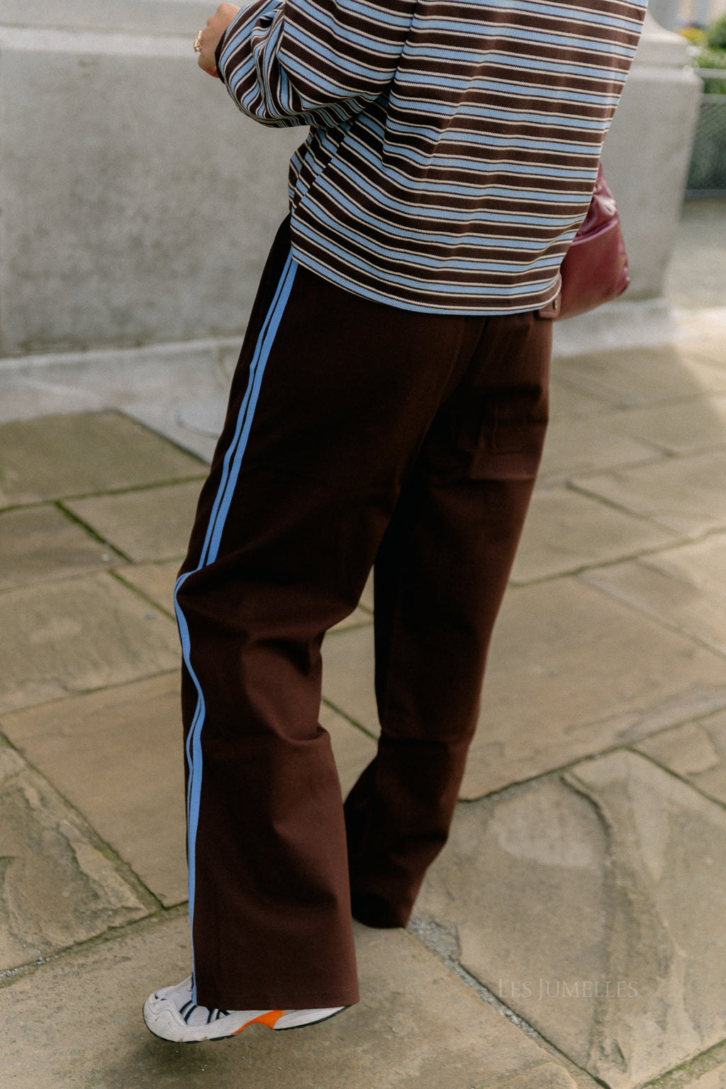 Isla track pants chocolate brown