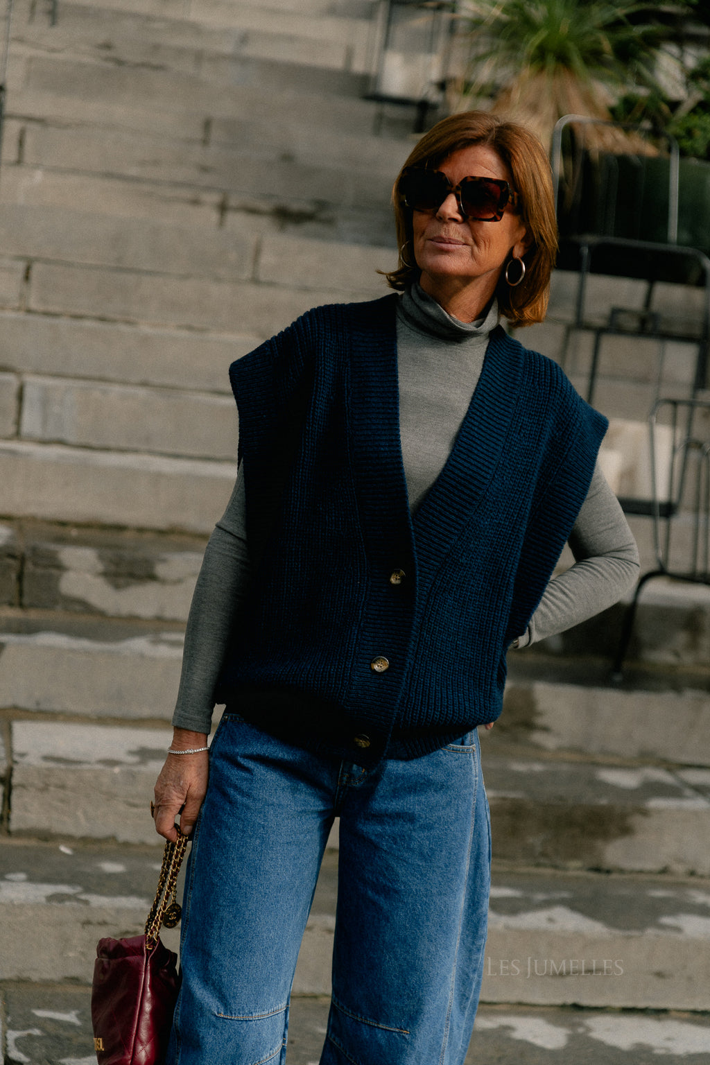Félicia SS gilet navy