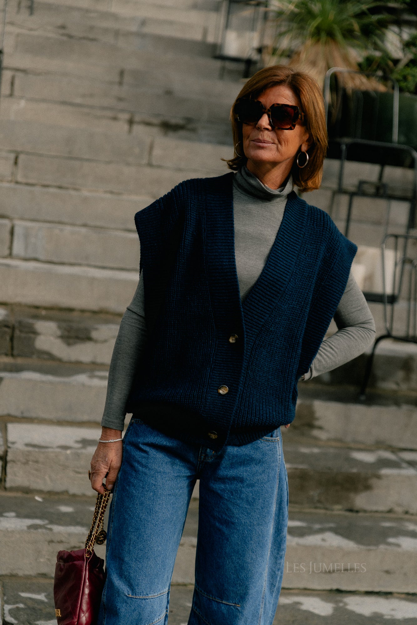 Félicia SS gilet navy