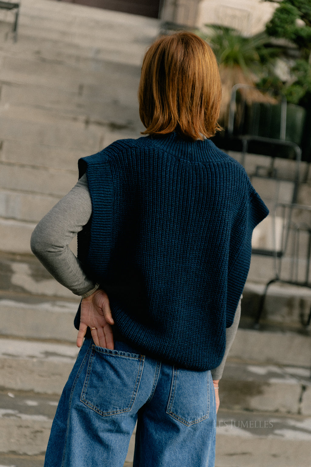 Félicia SS gilet navy
