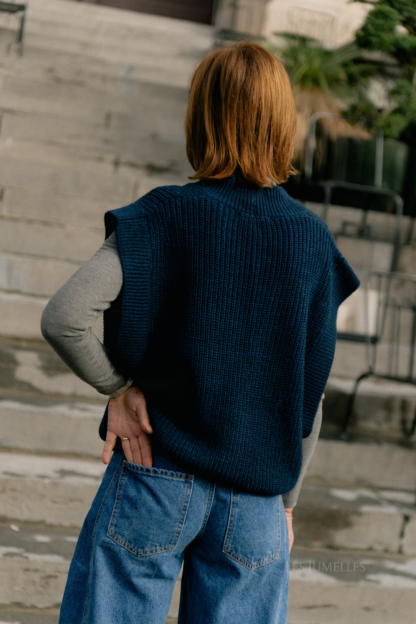 Félicia SS gilet navy