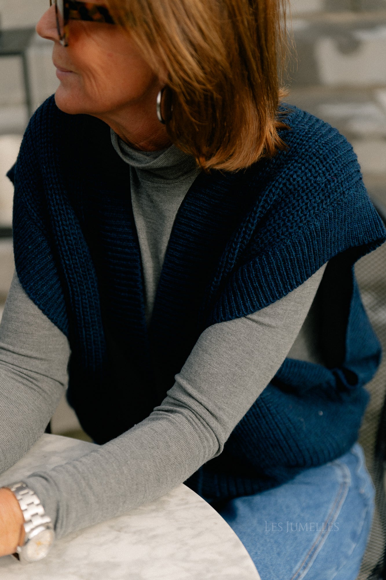 Félicia SS gilet navy