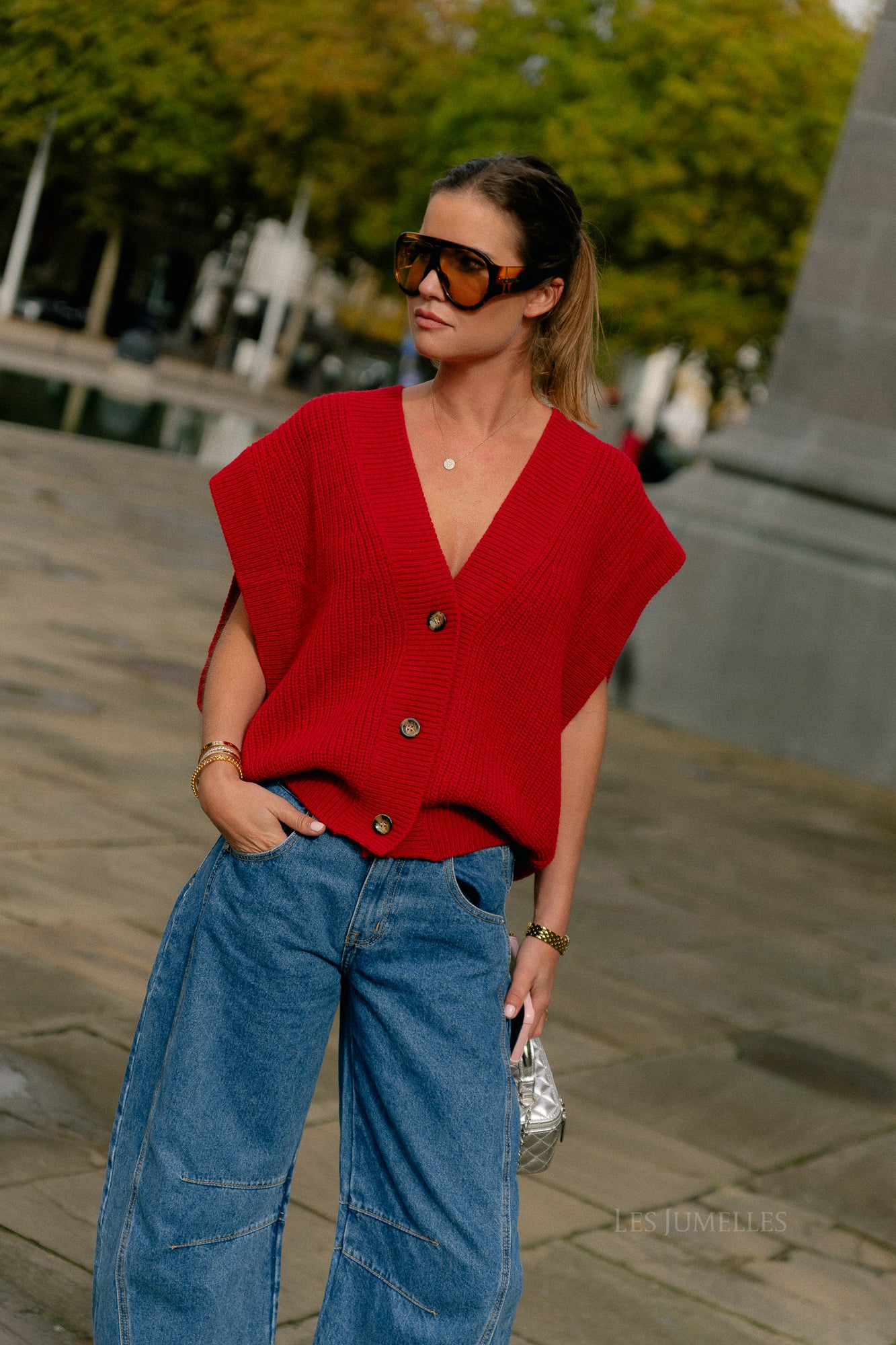 Félicia SS gilet red